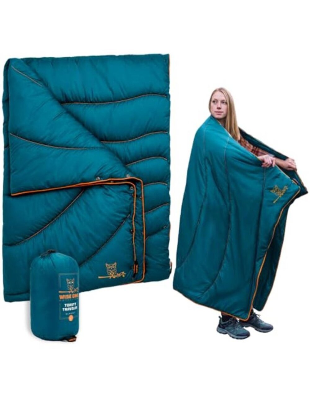 Insulated Camping Blanket Lightweight Packable Water Resistant Outdoor Quilt - Picture 1 of 6